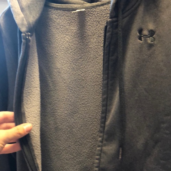 Men’s Small Under Armor zip up fleece lined hoodie - Picture 4 of 5